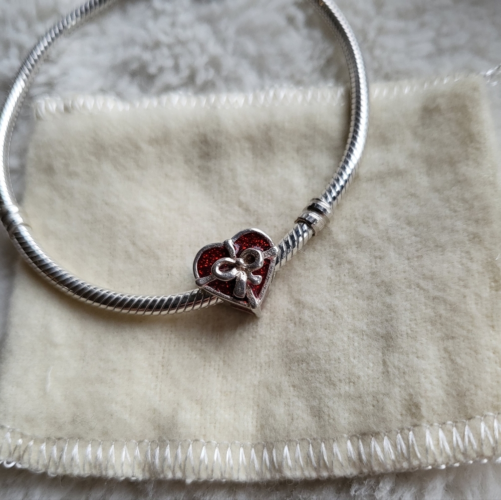 RCI Sterling silver *Enamel Gift Heart*💝